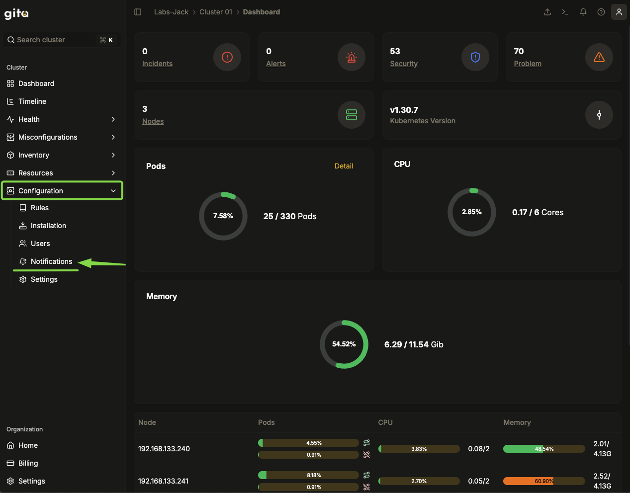 Configuração de Notificações