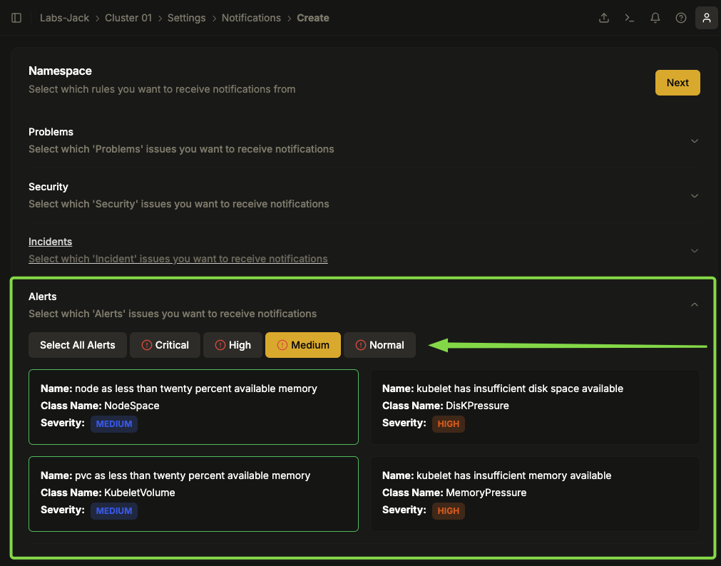 Configuração de Notificações